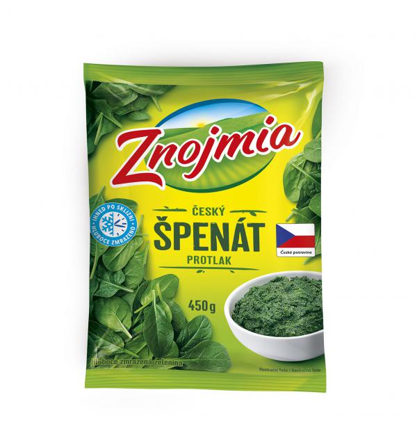 Špenátové produkty značky Znojmia jsou kvalitní a zdravotně nezávadné